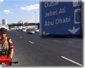 On route to Dubai - on the busy Motorway