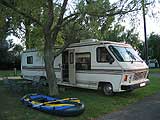 RV & Boat at Lake Belaton Hungary