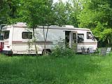 Camping near Bacau in Romania.
